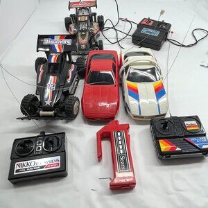 Vintage RC Car Lot Untested for Parts only Red Corvette Nikko